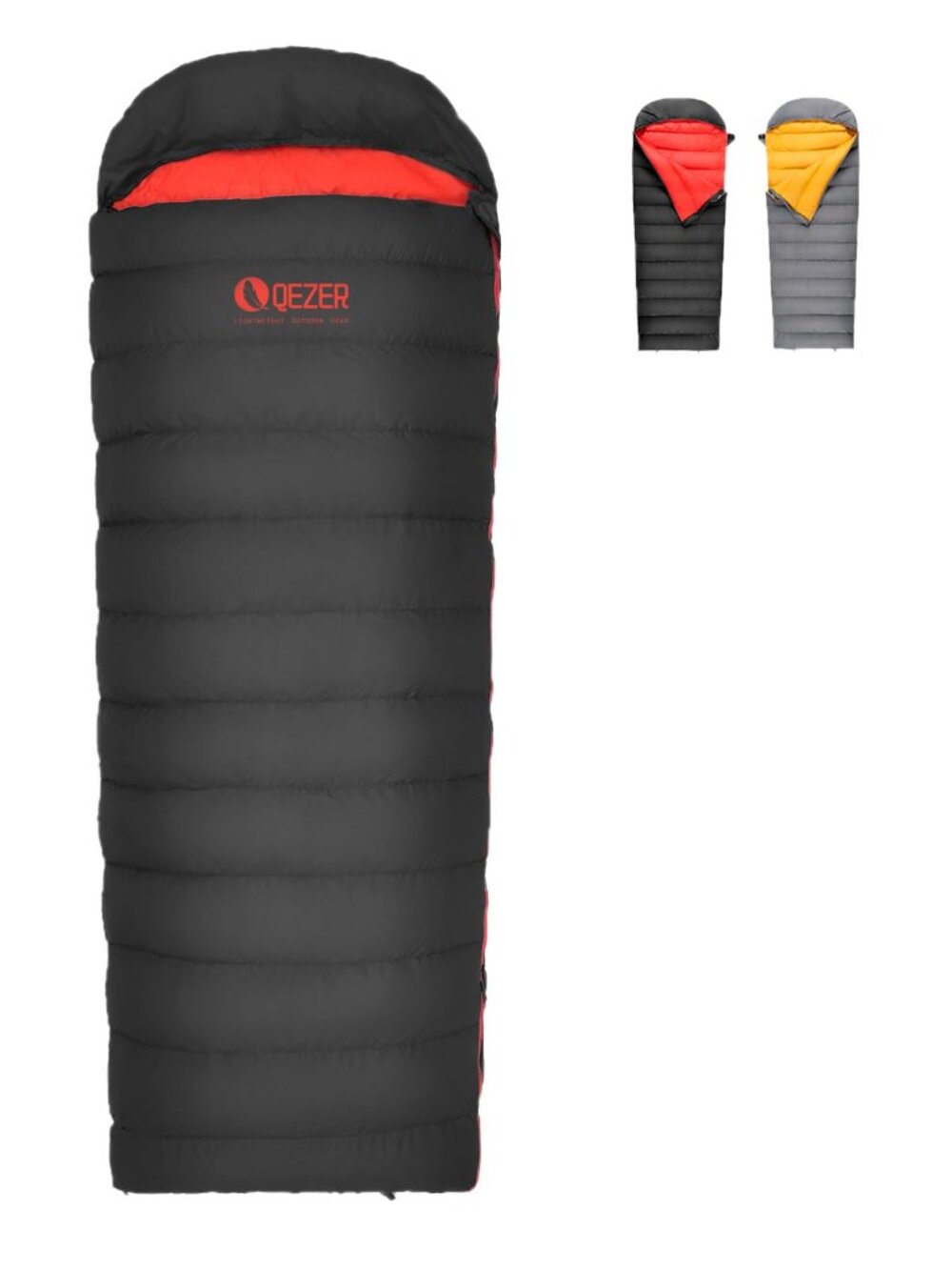 QEZER 620 Fill Power Down Sleeping Bag Adult Camping Backpacking NEW